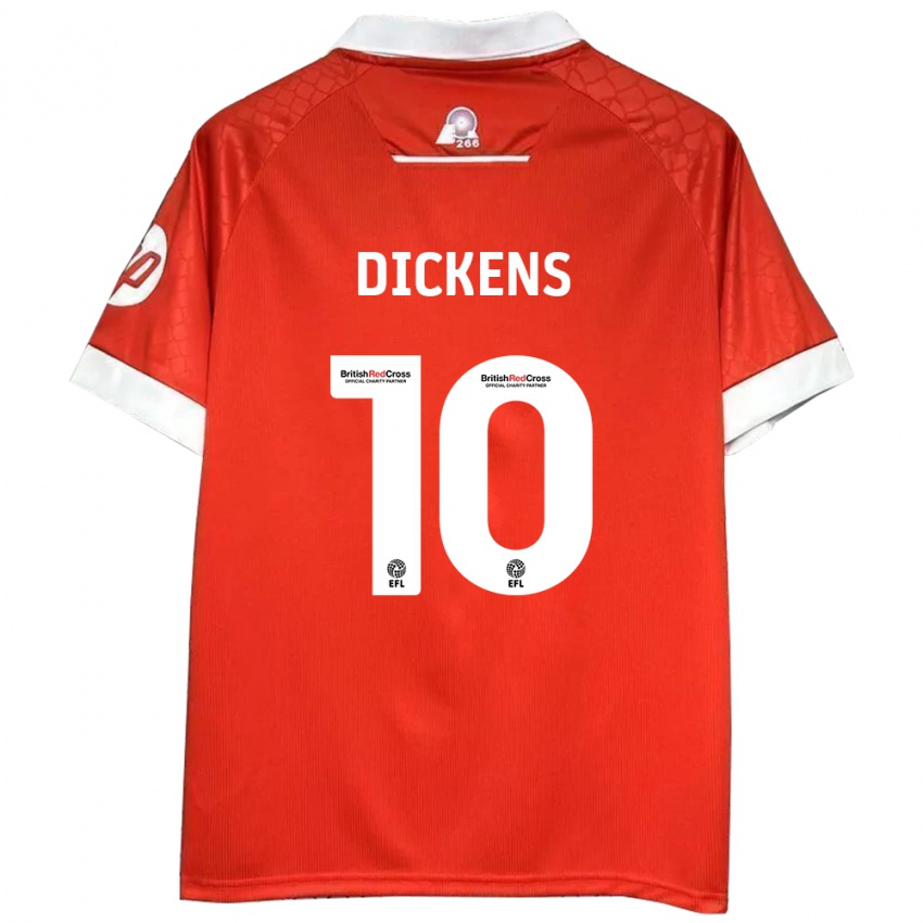 Kinder Tj Dickens #10 Rot Weiß Heimtrikot Trikot 2024/25 T-Shirt Schweiz