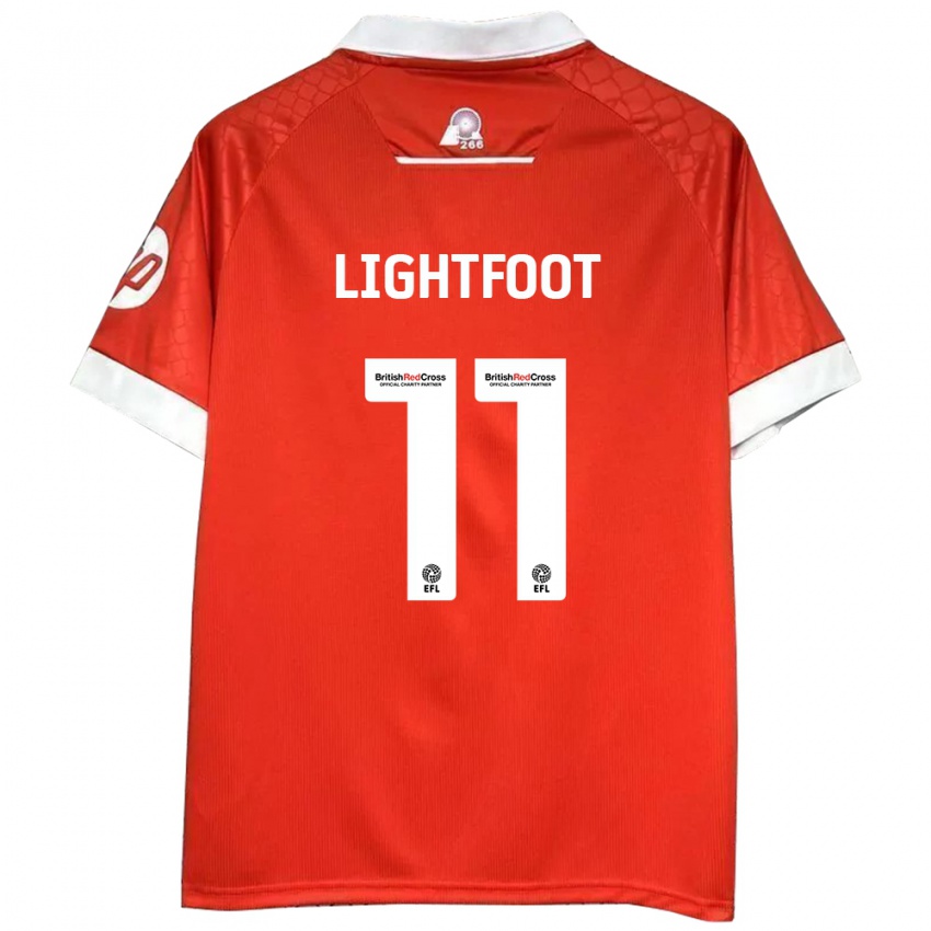 Kinder Amber Lightfoot #11 Rot Weiß Heimtrikot Trikot 2024/25 T-Shirt Schweiz