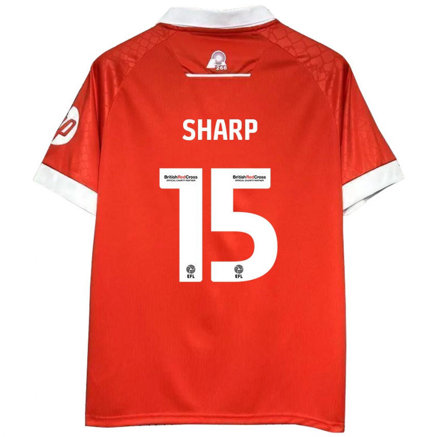 Kinder Katie Sharp #15 Rot Weiß Heimtrikot Trikot 2024/25 T-Shirt Schweiz