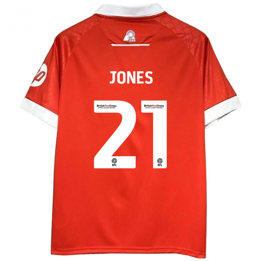 Kinder Lili Jones #21 Rot Weiß Heimtrikot Trikot 2024/25 T-Shirt Schweiz