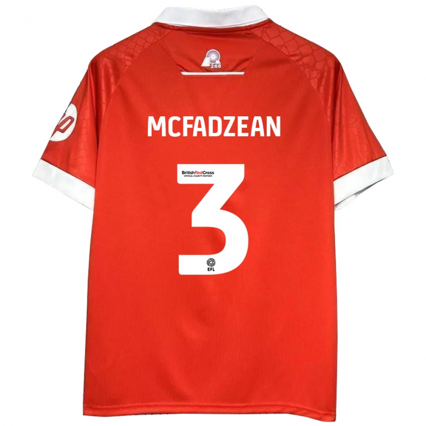 Kinder Callum Mcfadzean #3 Rot Weiß Heimtrikot Trikot 2024/25 T-Shirt Schweiz