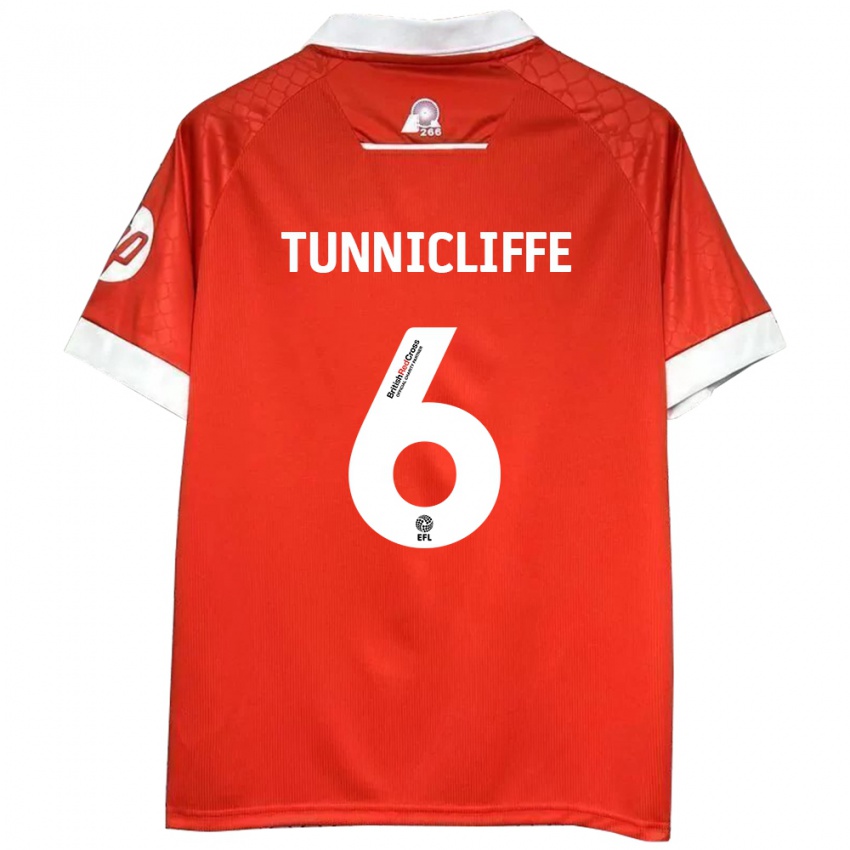 Kinder Jordan Tunnicliffe #6 Rot Weiß Heimtrikot Trikot 2024/25 T-Shirt Schweiz