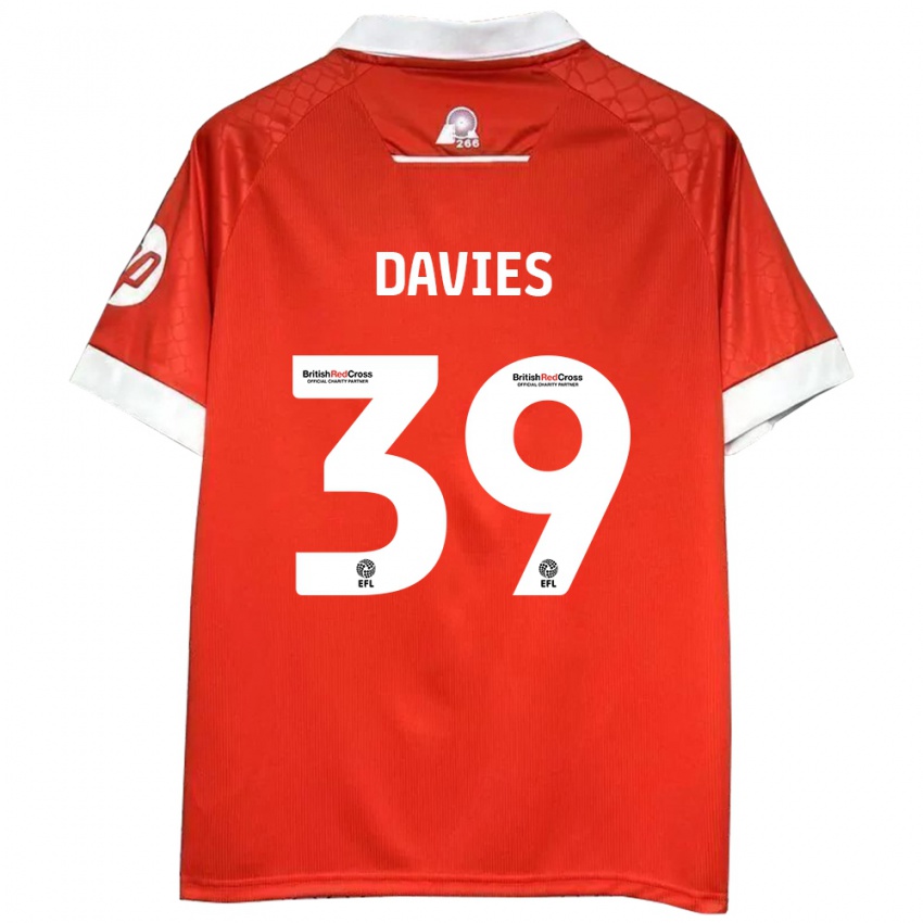 Kinder Daniel Davies #39 Rot Weiß Heimtrikot Trikot 2024/25 T-Shirt Schweiz