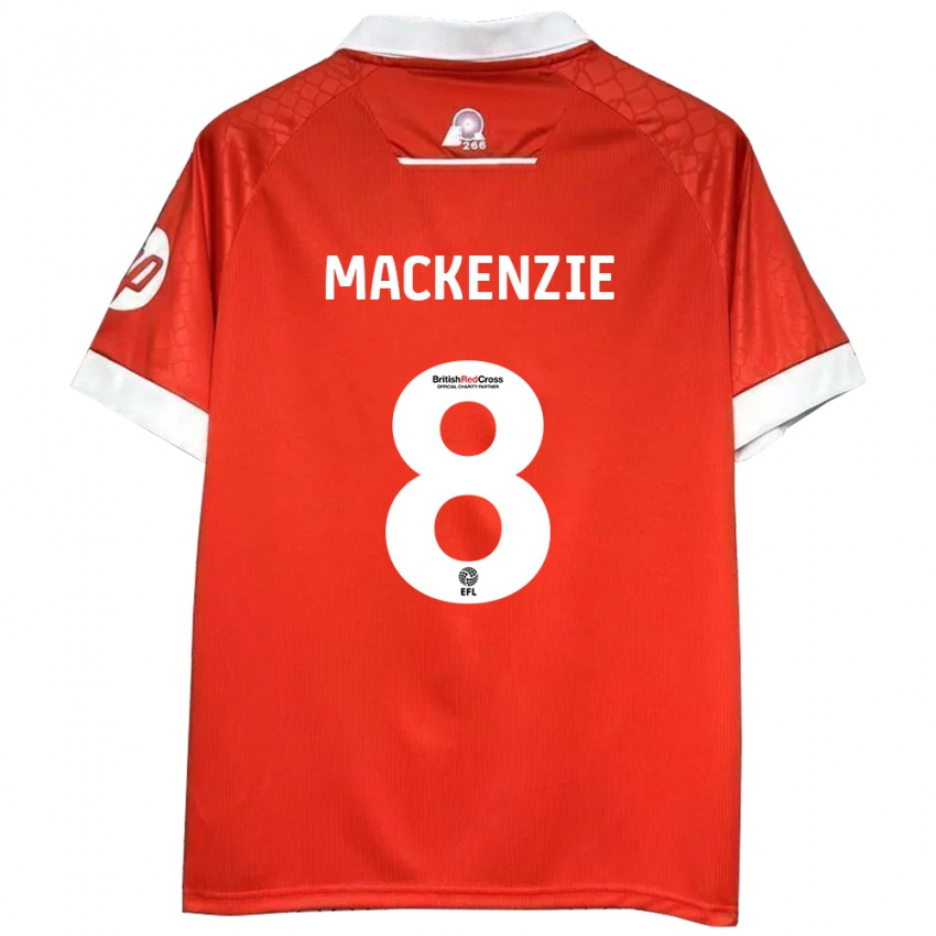 Kinder Libby Mackenzie #8 Rot Weiß Heimtrikot Trikot 2024/25 T-Shirt Schweiz