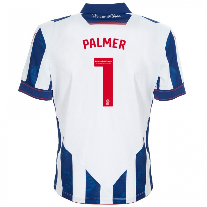 Kinder Alex Palmer #1 Weiß Dunkelblau Heimtrikot Trikot 2024/25 T-Shirt Schweiz