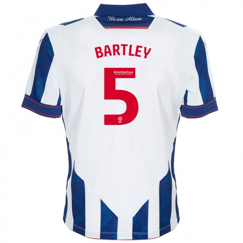 Kinder Kyle Bartley #5 Weiß Dunkelblau Heimtrikot Trikot 2024/25 T-Shirt Schweiz