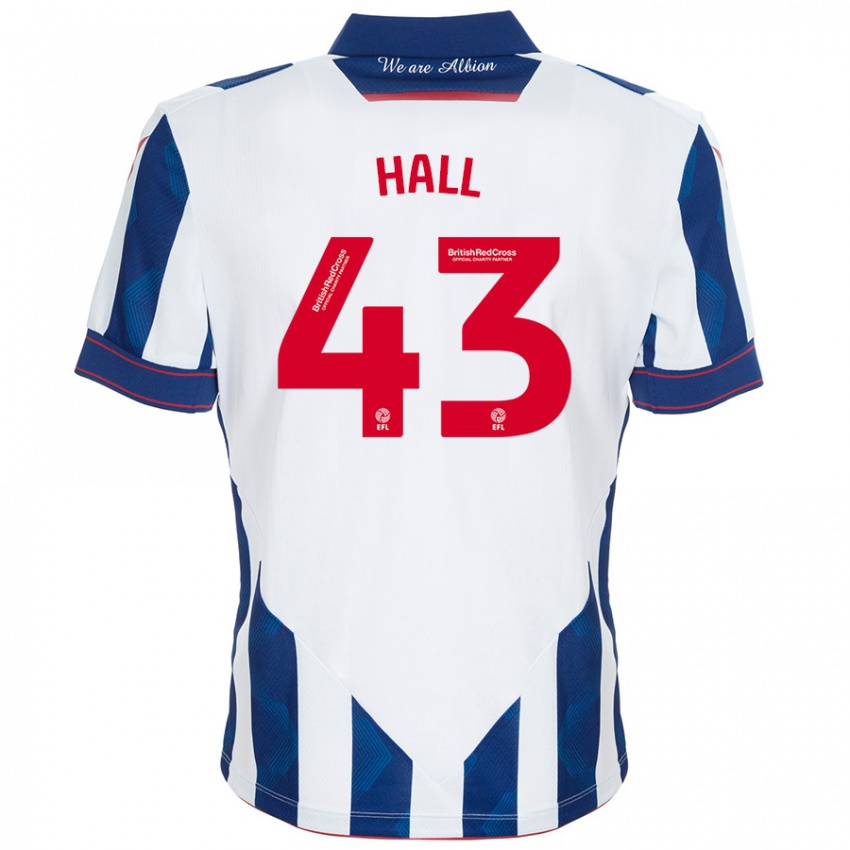 Kinder Reece Hall #43 Weiß Dunkelblau Heimtrikot Trikot 2024/25 T-Shirt Schweiz