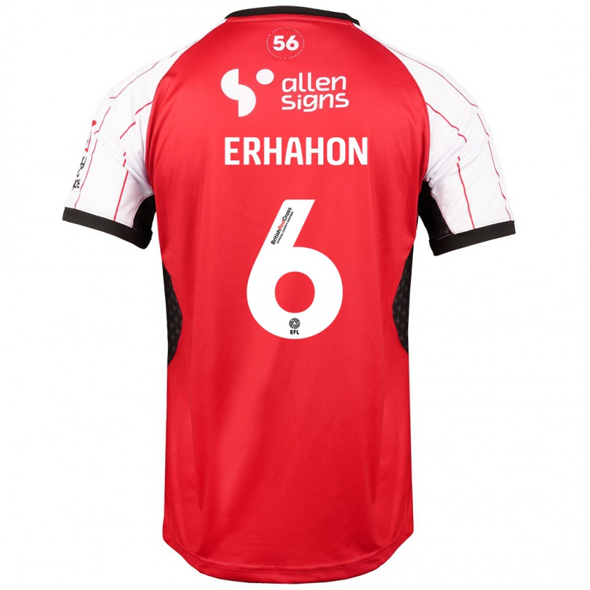 Kinder Ethan Erhahon #6 Weiß Heimtrikot Trikot 2024/25 T-Shirt Schweiz