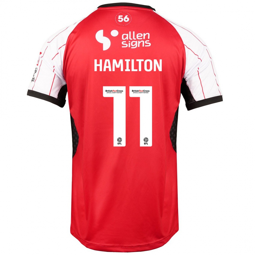 Enfant Maillot Ethan Hamilton #11 Blanc Tenues Domicile 2024/25 T-Shirt Suisse