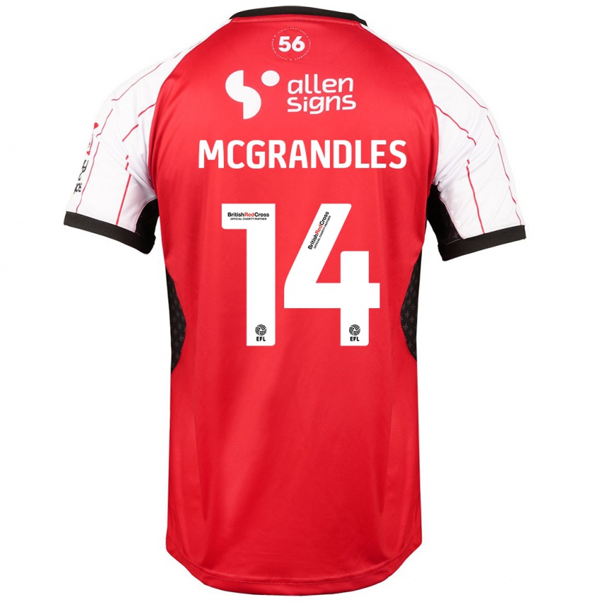 Enfant Maillot Conor Mcgrandles #14 Blanc Tenues Domicile 2024/25 T-Shirt Suisse