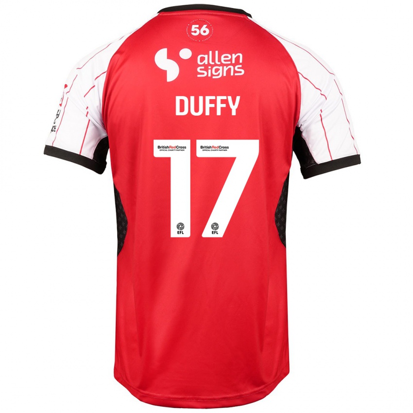 Kinder Dylan Duffy #17 Weiß Heimtrikot Trikot 2024/25 T-Shirt Schweiz