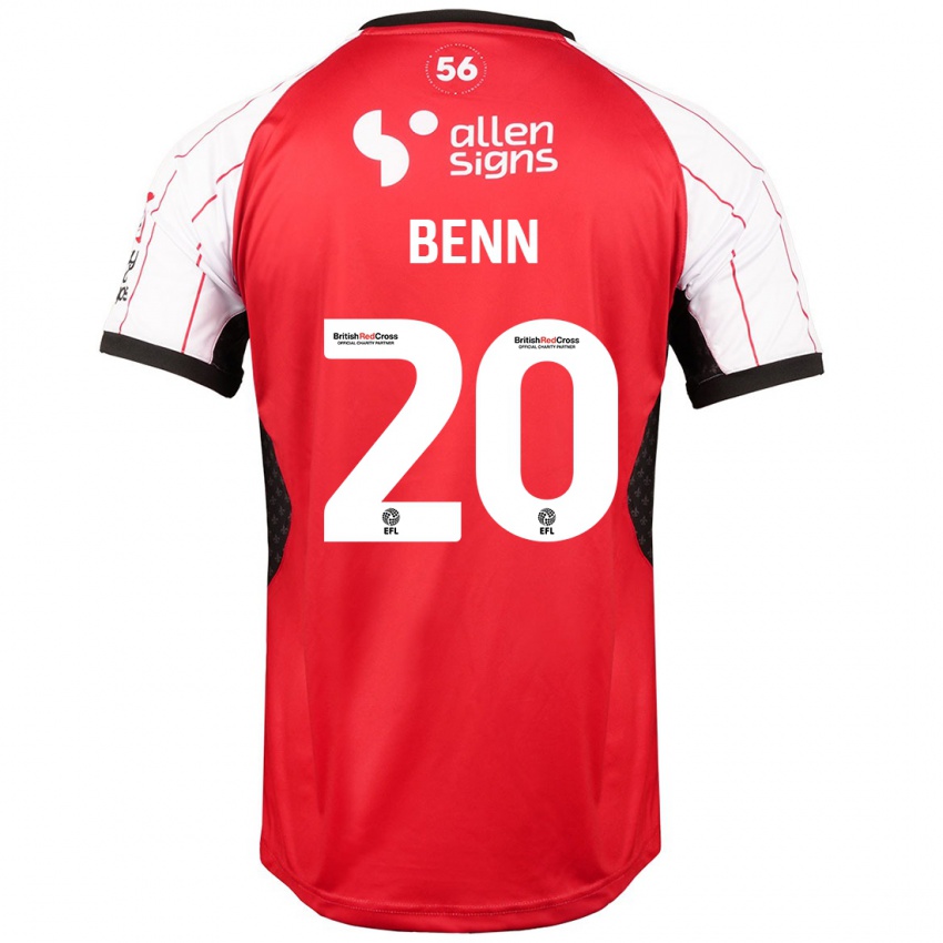 Enfant Maillot Jay Benn #20 Blanc Tenues Domicile 2024/25 T-Shirt Suisse