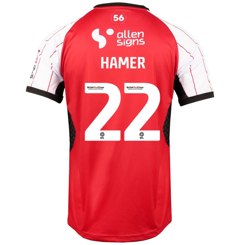 Enfant Maillot Tom Hamer #22 Blanc Tenues Domicile 2024/25 T-Shirt Suisse