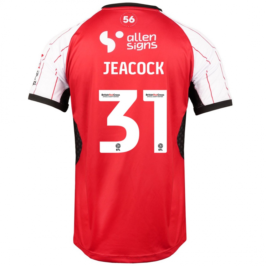 Enfant Maillot Zach Jeacock #31 Blanc Tenues Domicile 2024/25 T-Shirt Suisse