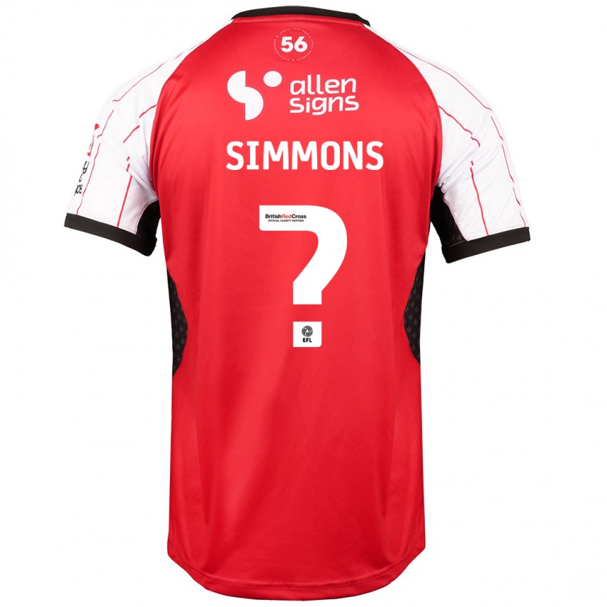 Enfant Maillot Noah Simmons #0 Blanc Tenues Domicile 2024/25 T-Shirt Suisse