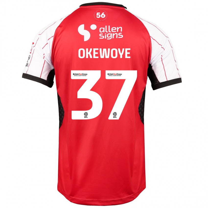 Enfant Maillot Gbolahan Okewoye #37 Blanc Tenues Domicile 2024/25 T-Shirt Suisse