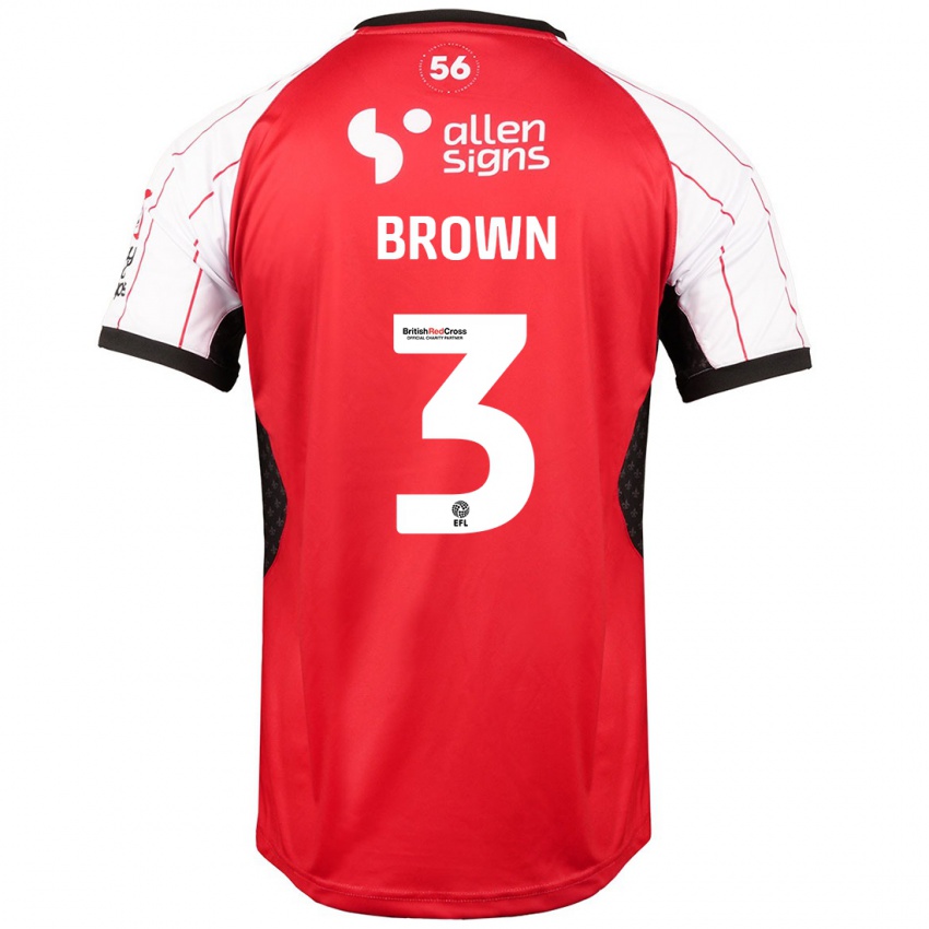 Kinder Jaden Brown #3 Weiß Heimtrikot Trikot 2024/25 T-Shirt Schweiz