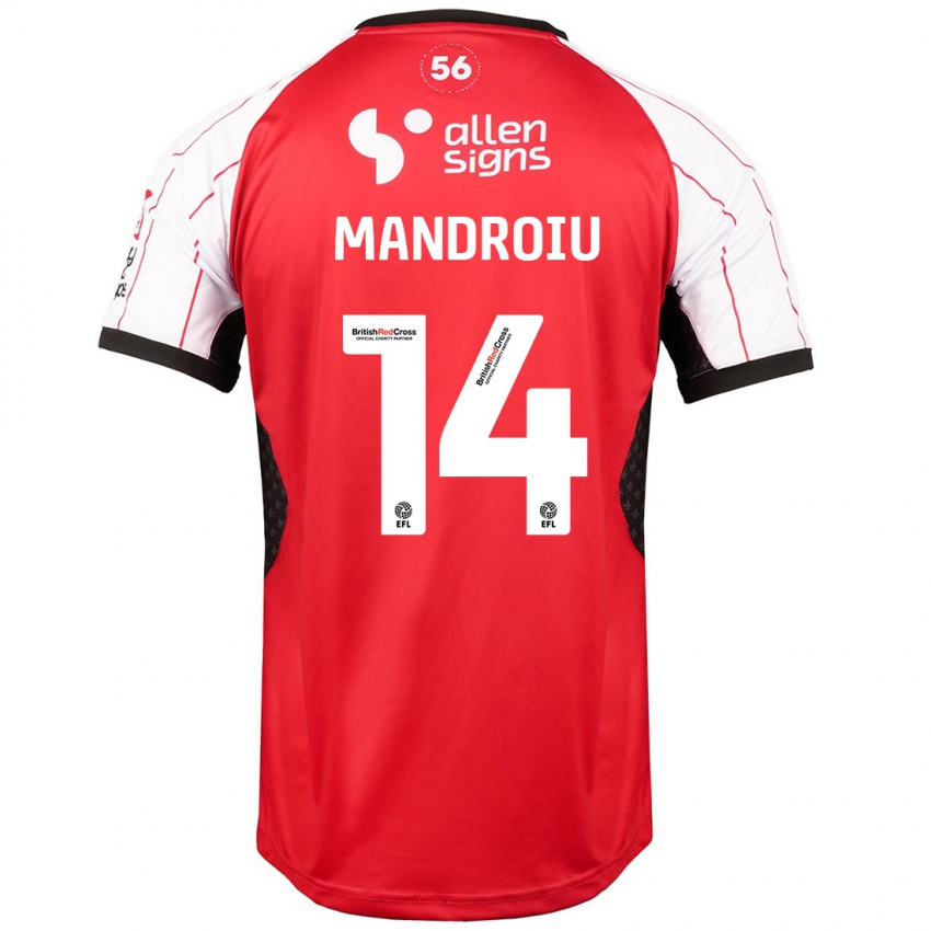 Kinder Daniel Mandroiu #14 Weiß Heimtrikot Trikot 2024/25 T-Shirt Schweiz