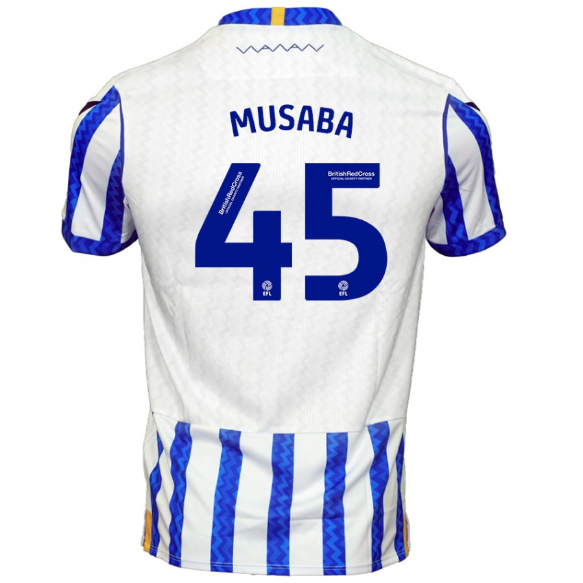 Kinder Anthony Musaba #45 Blau Weiß Heimtrikot Trikot 2024/25 T-Shirt Schweiz