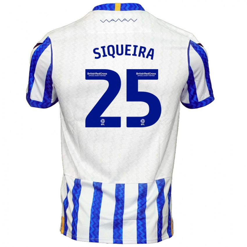 Kinder Guilherme Siqueira #25 Blau Weiß Heimtrikot Trikot 2024/25 T-Shirt Schweiz