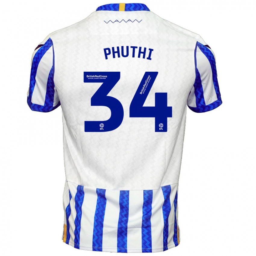 Kinder Joey Phuthi #34 Blau Weiß Heimtrikot Trikot 2024/25 T-Shirt Schweiz