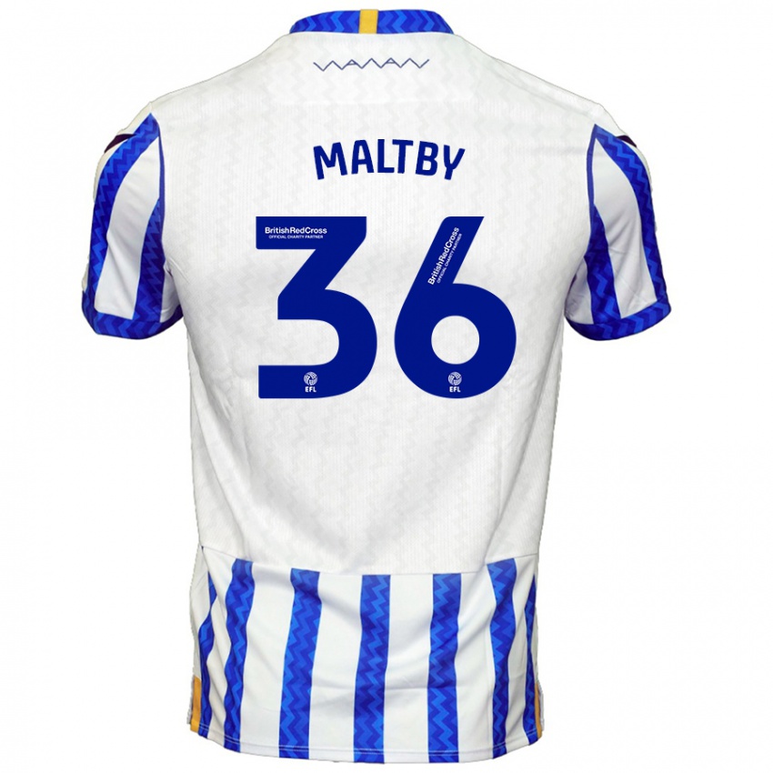 Kinder Mackenzie Maltby #36 Blau Weiß Heimtrikot Trikot 2024/25 T-Shirt Schweiz