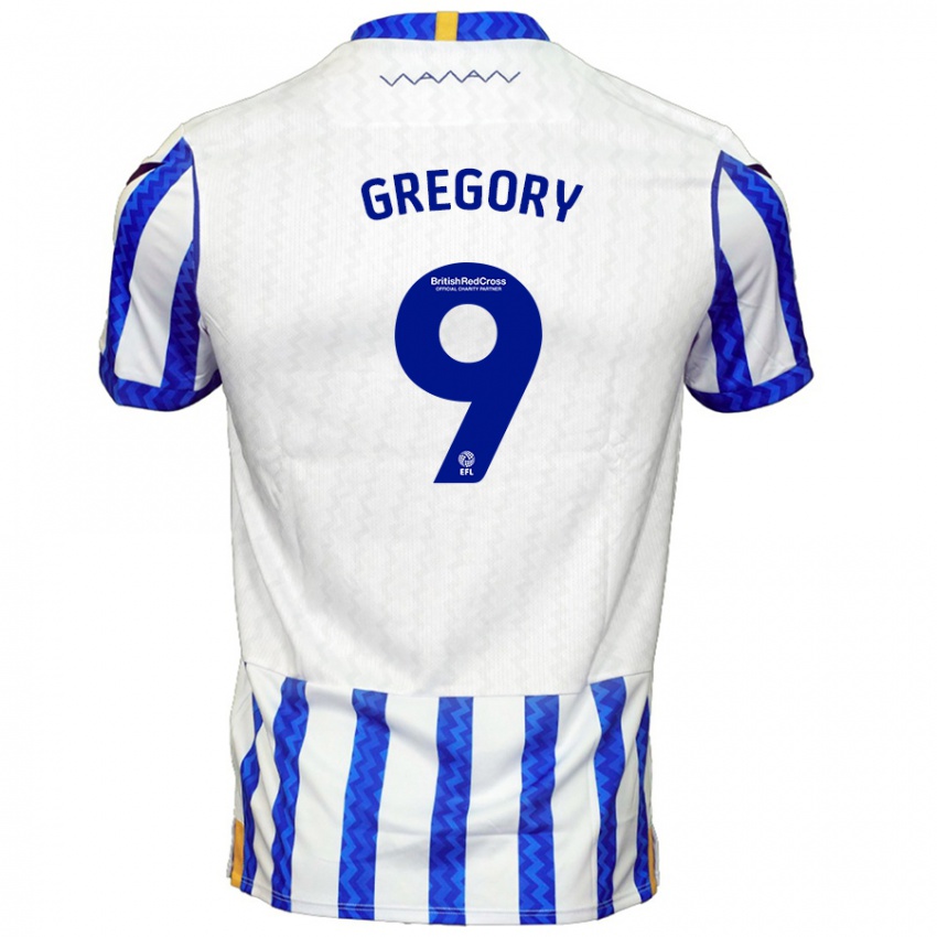 Kinder Lee Gregory #9 Blau Weiß Heimtrikot Trikot 2024/25 T-Shirt Schweiz