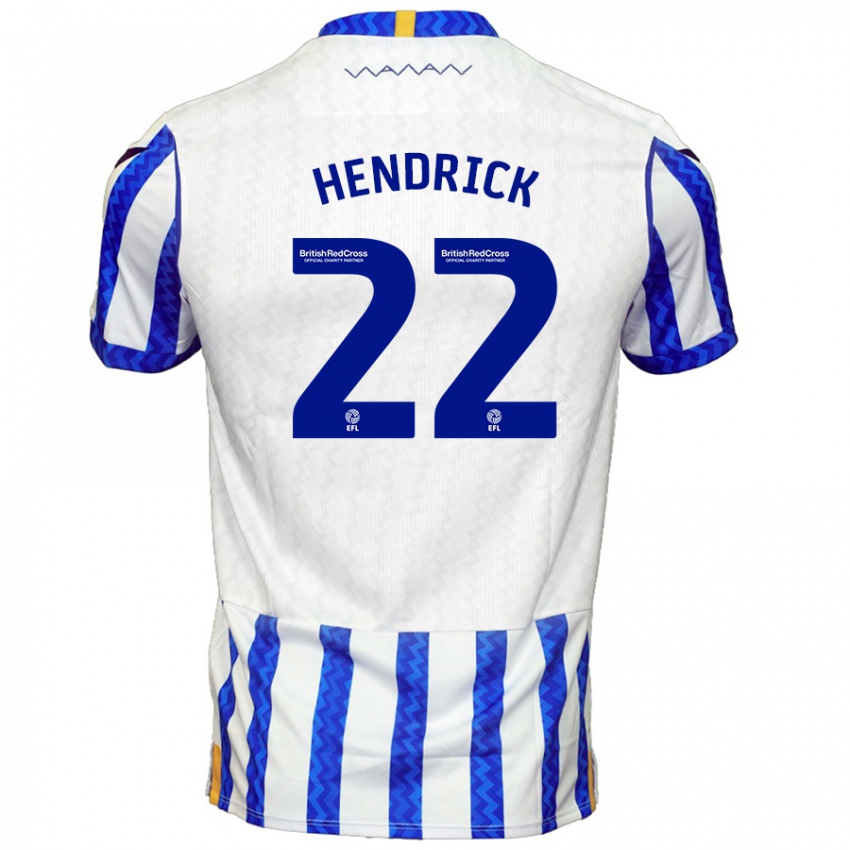 Kinder Jeff Hendrick #22 Blau Weiß Heimtrikot Trikot 2024/25 T-Shirt Schweiz