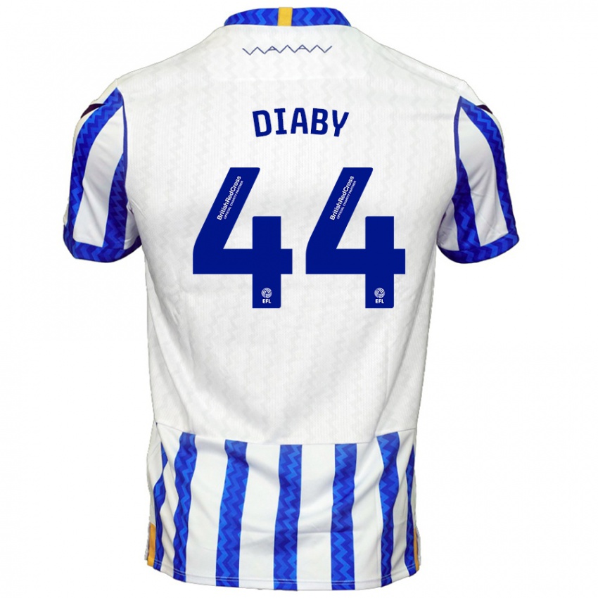 Kinder Momo Diaby #44 Blau Weiß Heimtrikot Trikot 2024/25 T-Shirt Schweiz