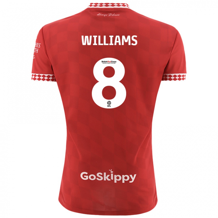 Kinder Joe Williams #8 Rot Heimtrikot Trikot 2024/25 T-Shirt Schweiz