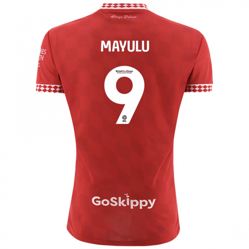 Kinder Fally Mayulu #9 Rot Heimtrikot Trikot 2024/25 T-Shirt Schweiz