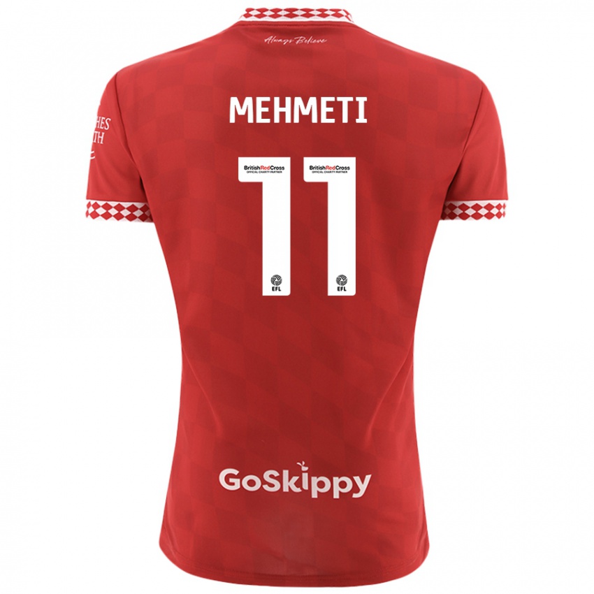 Kinder Anis Mehmeti #11 Rot Heimtrikot Trikot 2024/25 T-Shirt Schweiz