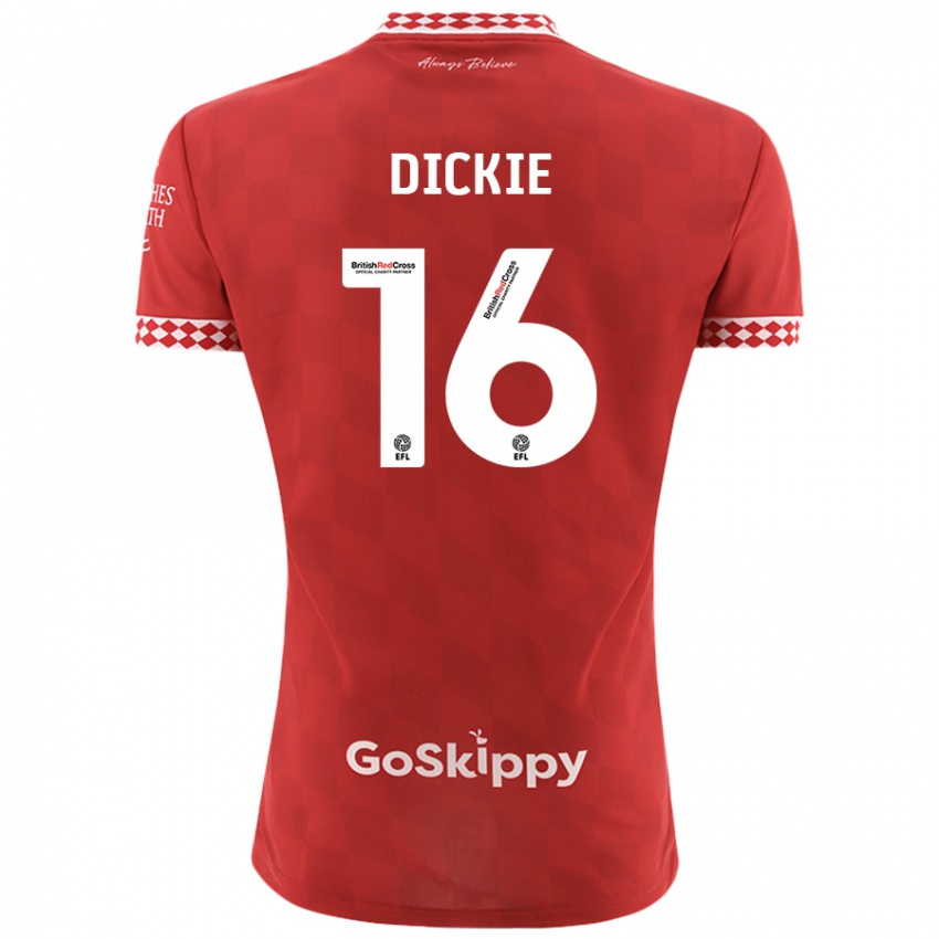 Kinder Rob Dickie #16 Rot Heimtrikot Trikot 2024/25 T-Shirt Schweiz