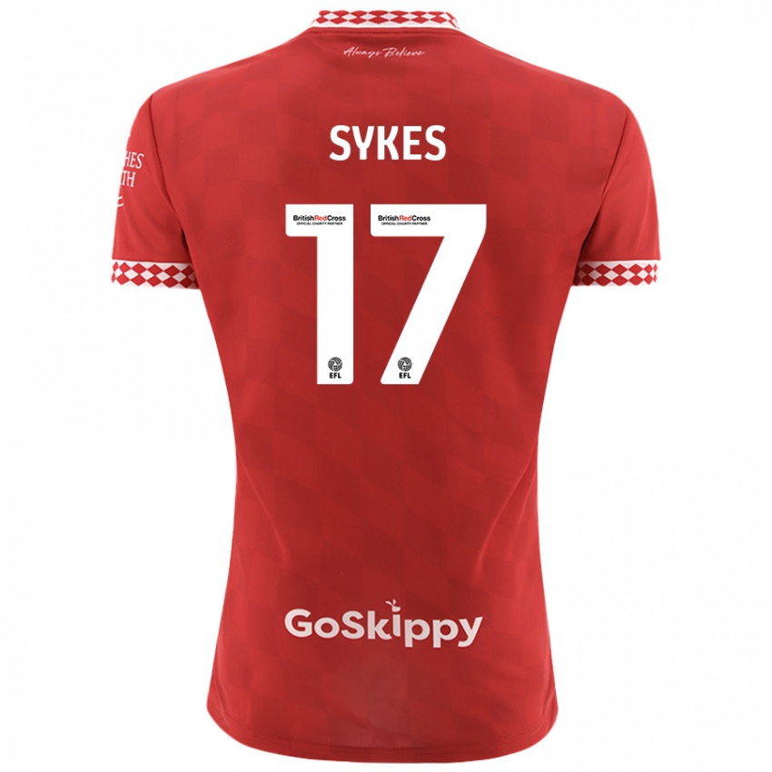 Kinder Mark Sykes #17 Rot Heimtrikot Trikot 2024/25 T-Shirt Schweiz