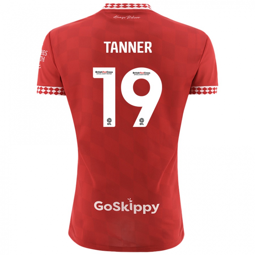 Kinder George Tanner #19 Rot Heimtrikot Trikot 2024/25 T-Shirt Schweiz