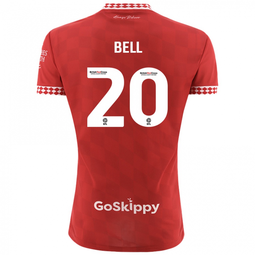 Kinder Sam Bell #20 Rot Heimtrikot Trikot 2024/25 T-Shirt Schweiz