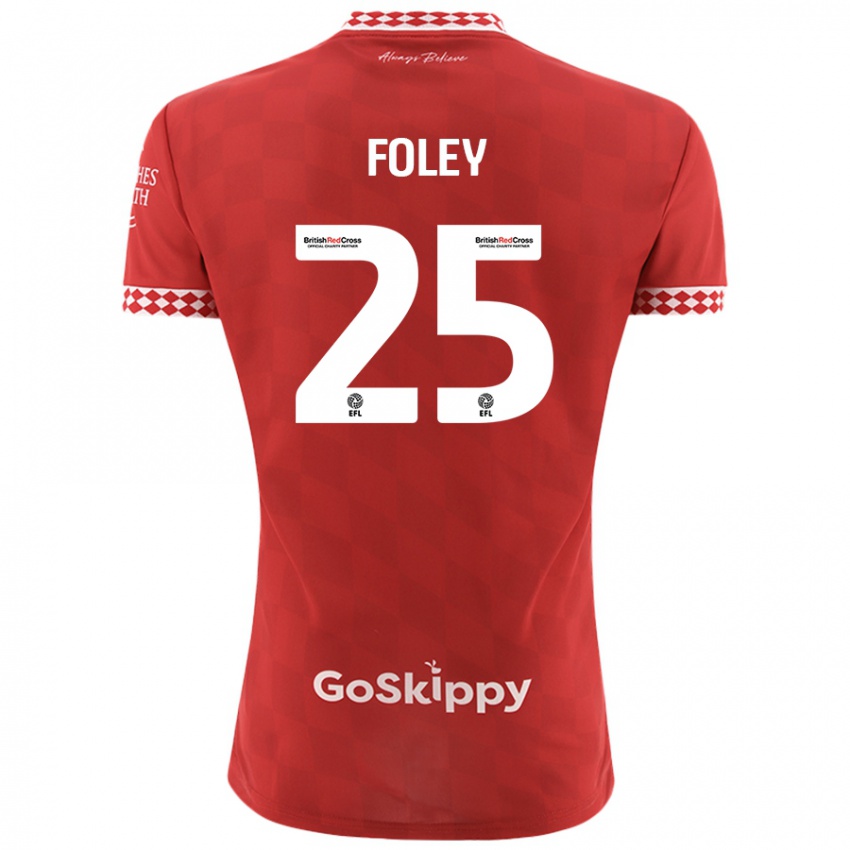 Enfant Maillot Erin Foley #25 Rouge Tenues Domicile 2024/25 T-Shirt Suisse