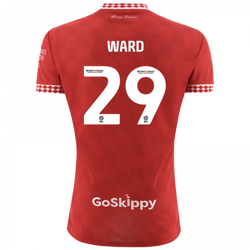 Kinder Mari Ward #29 Rot Heimtrikot Trikot 2024/25 T-Shirt Schweiz