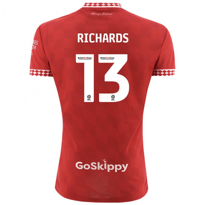 Kinder Harvey Wiles-Richards #13 Rot Heimtrikot Trikot 2024/25 T-Shirt Schweiz