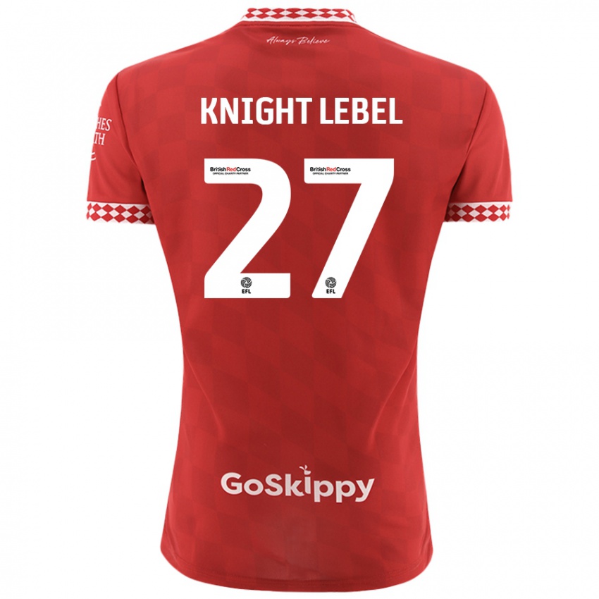 Enfant Maillot Jamie Knight-Lebel #27 Rouge Tenues Domicile 2024/25 T-Shirt Suisse