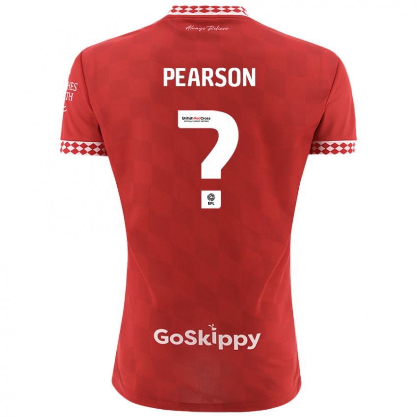 Enfant Maillot Sam Pearson #0 Rouge Tenues Domicile 2024/25 T-Shirt Suisse