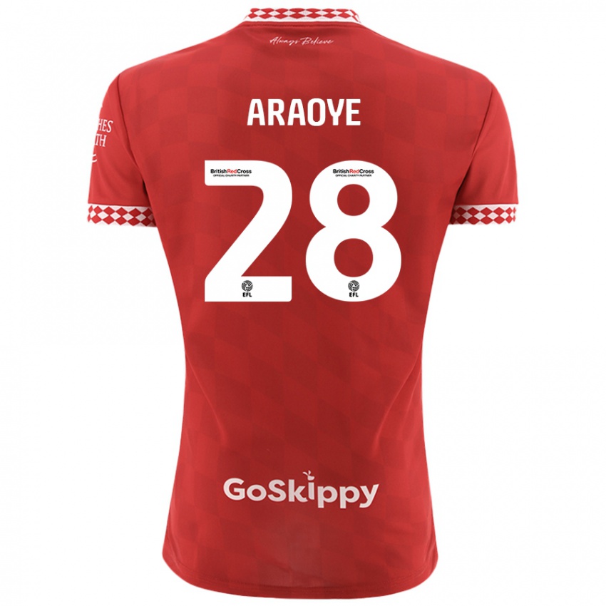 Kinder Raphael Araoye #28 Rot Heimtrikot Trikot 2024/25 T-Shirt Schweiz