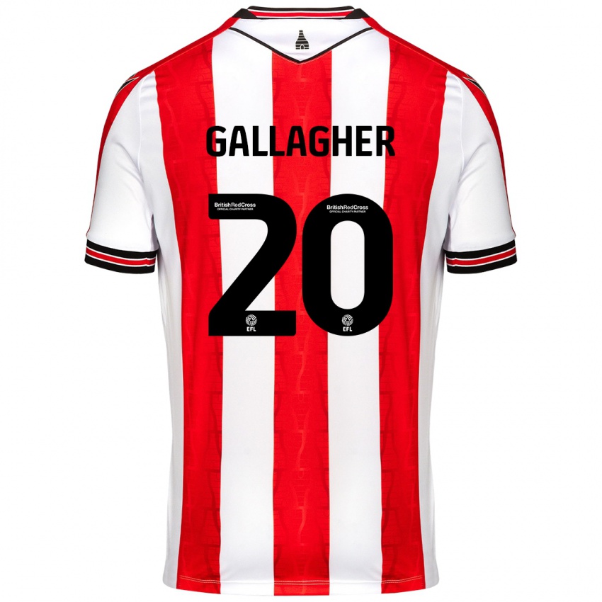 Kinder Sam Gallagher #20 Rot Weiß Heimtrikot Trikot 2024/25 T-Shirt Schweiz