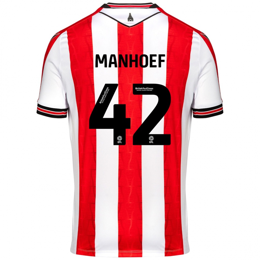 Kinder Million Manhoef #42 Rot Weiß Heimtrikot Trikot 2024/25 T-Shirt Schweiz