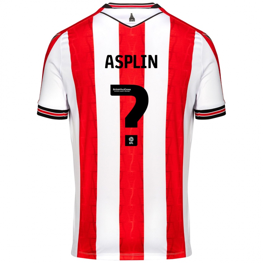 Kinder Max Asplin #0 Rot Weiß Heimtrikot Trikot 2024/25 T-Shirt Schweiz