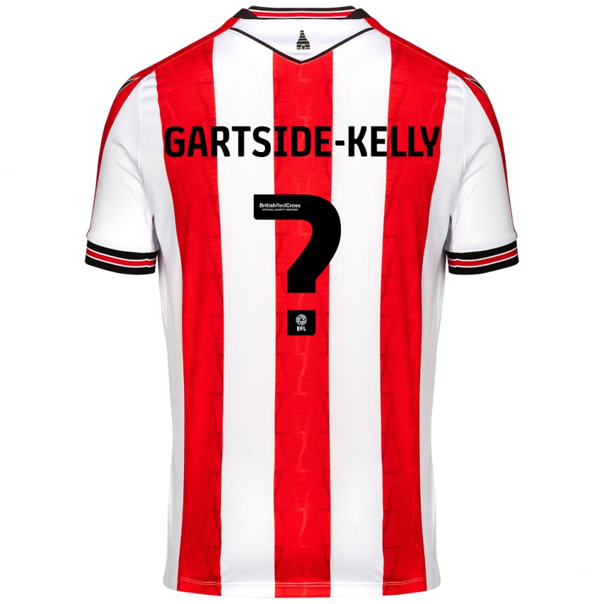 Kinder Gabriel Gartside-Kelly #0 Rot Weiß Heimtrikot Trikot 2024/25 T-Shirt Schweiz