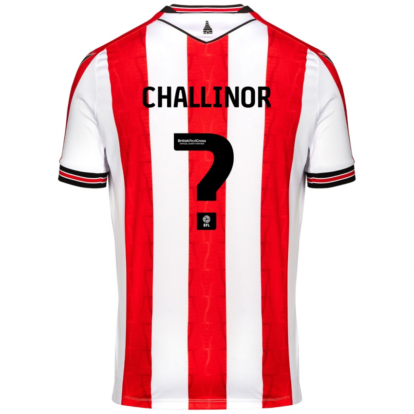 Enfant Maillot Oliver Challinor #0 Rouge Blanc Tenues Domicile 2024/25 T-Shirt Suisse