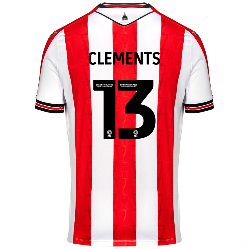 Enfant Maillot Daisy Clements #13 Rouge Blanc Tenues Domicile 2024/25 T-Shirt Suisse