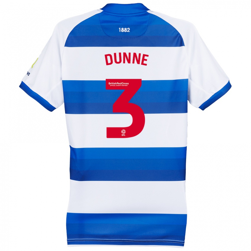 Kinder Jimmy Dunne #3 Weiß Blau Heimtrikot Trikot 2024/25 T-Shirt Schweiz