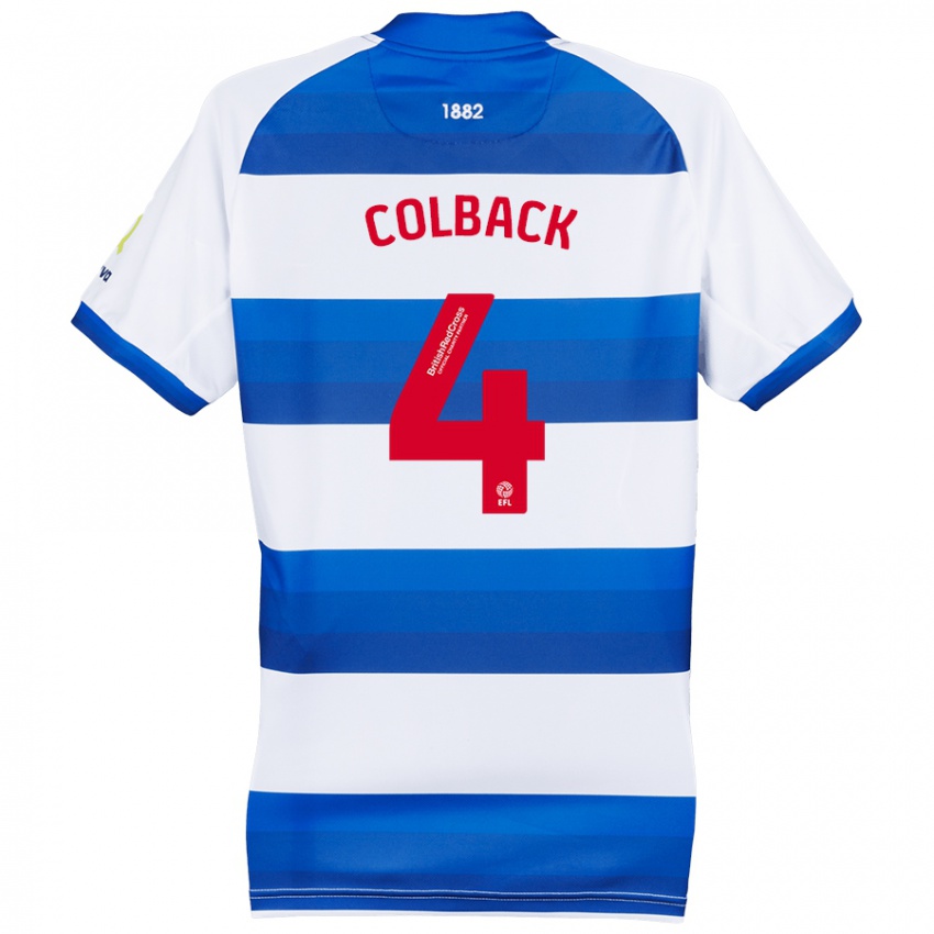 Kinder Jack Colback #4 Weiß Blau Heimtrikot Trikot 2024/25 T-Shirt Schweiz